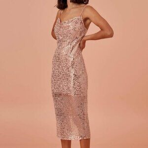 Finder Keepers Selena Dress in champagne color